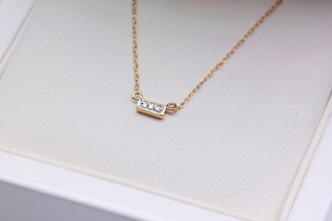 Złoty naszyjnik NZD4761 - Diament