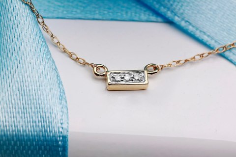Złoty naszyjnik NZD4761 - Diament
