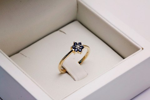 Złoty pierścionek PZD0523 - Diament