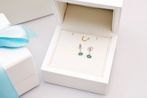 Złote kolczyki KBD0947 - Diament