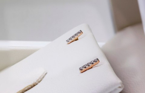 Złote kolczyki KRD2005 - Diament