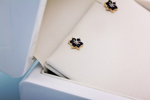 Złote kolczyki KZD0524 - Diament