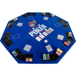 Składana mata do pokera - niebieska