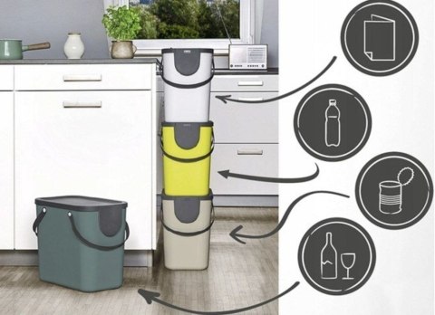 ALBULA pojemnik 50L system sortowania odpadów - biały ALBULA pojemnik 50L system sortowania odpadów - biały