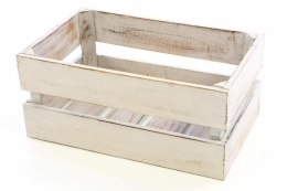 Pudełko DIVERO Vintage, białe, 47 cm x 29,5 cm