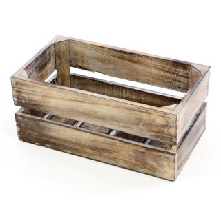 Skrzynia DIVERO Vintage, brązowa opalona 42 cm x 23 cm