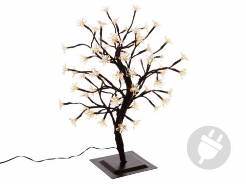Dekoracyjne LED drzewo z kwiatami, ciepły biały