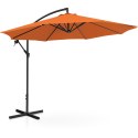 Parasol ogrodowy na wysięgniku okrągły uchylny śr. 300 cm pomarańczowy