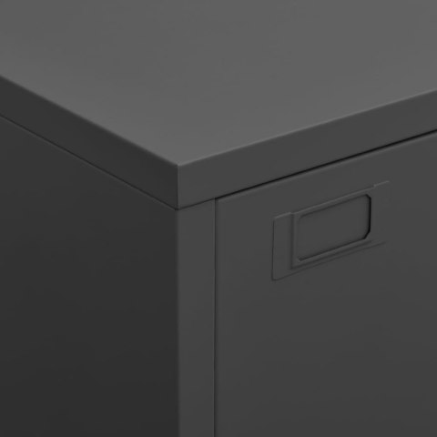 Industrialna szafka kartotekowa, antracyt, 75x40x115 cm, metal