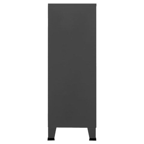 Industrialna szafka kartotekowa, antracyt, 75x40x115 cm, metal