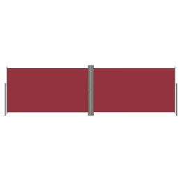 Zwijana markiza boczna na taras, czerwona, 180 x 600 cm