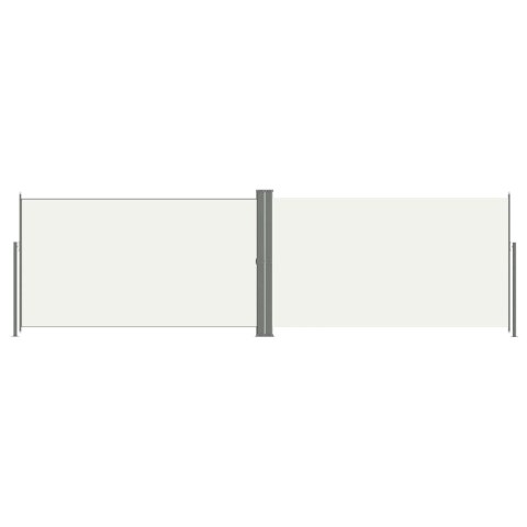 Zwijana markiza boczna na taras, kremowa, 180 x 600 cm