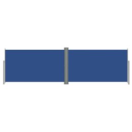 Zwijana markiza boczna na taras, niebieska, 180 x 600 cm