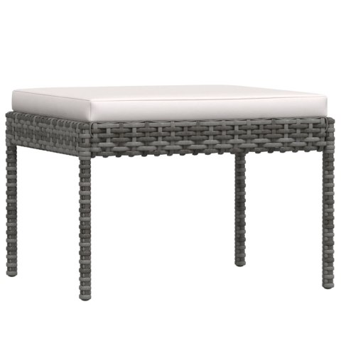 6-cz. zestaw wypoczynkowy do ogrodu, poduszki, rattan PE, szary