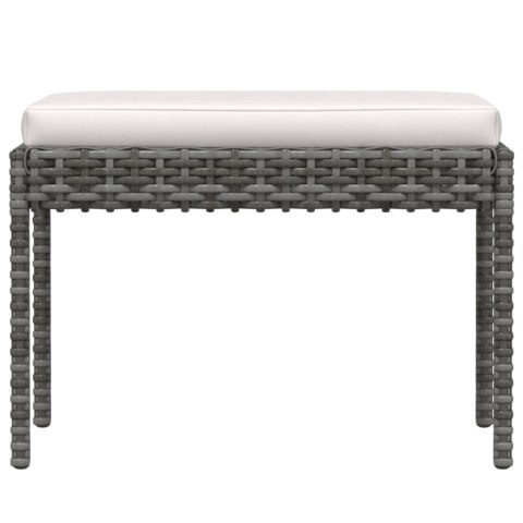 6-cz. zestaw wypoczynkowy do ogrodu, poduszki, rattan PE, szary