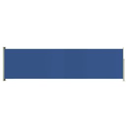 Wysuwana markiza boczna na taras, 140 x 500 cm, niebieska