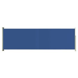 Zwijana markiza boczna na taras, 160x500 cm, niebieska