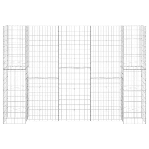 Donica gabionowa w kształcie H, drut stalowy, 260x40x180 cm