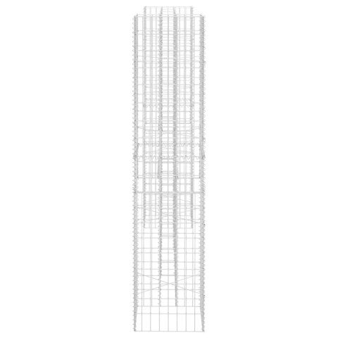 Donica gabionowa w kształcie H, drut stalowy, 260x40x180 cm