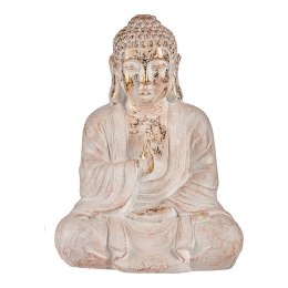 Dekoracyjna figurka ogrodowa Budda Biały/Złoty Polyresin (23,5 x 49 x 36 cm)