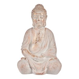 Dekoracyjna figurka ogrodowa Budda Biały/Złoty Polyresin (24,5 x 50 x 31,8 cm)