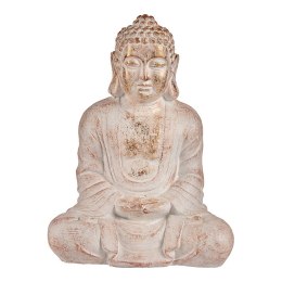 Dekoracyjna figurka ogrodowa Budda Biały/Złoty Polyresin (25 x 57 x 42,5 cm)