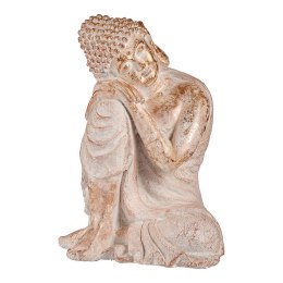 Dekoracyjna figurka ogrodowa Budda Biały/Złoty Polyresin (35,5 x 54,5 x 42 cm)