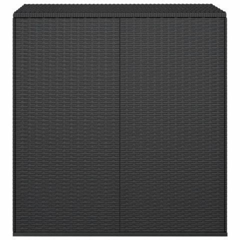 Skrzynia na poduszki ogrodowe rattan PE 100x49x103,5 cm, czarna