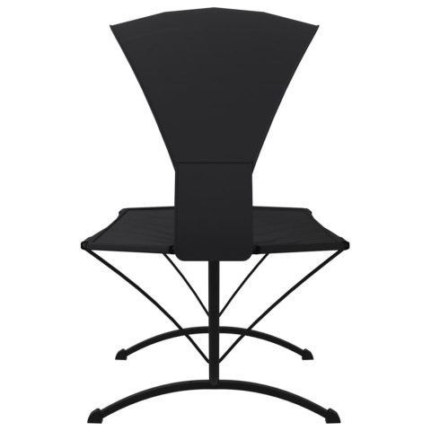 Hamak z zadaszeniem, czarny, stal i tkanina Oxford