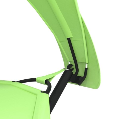 Hamak z zadaszeniem, zielony, stal i tkanina Oxford