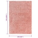 Dywan shaggy z wysokim runem, różowy, 160x230 cm, 50 mm