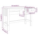 Biurko, jasnoszare, 110x40x75 cm, lite drewno sosnowe