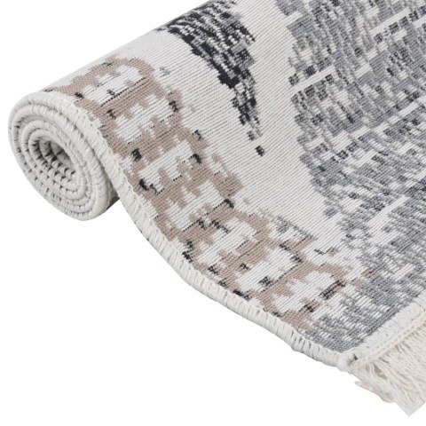 Dywan, czarno-szary, 120x180 cm, bawełniany