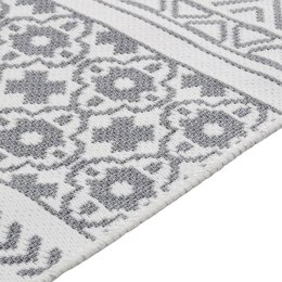 Dywan, szaro-biały, 120x180 cm, bawełniany