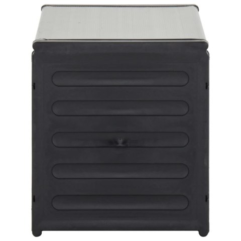 Kosz na śmieci, szary, 85x34x40 cm