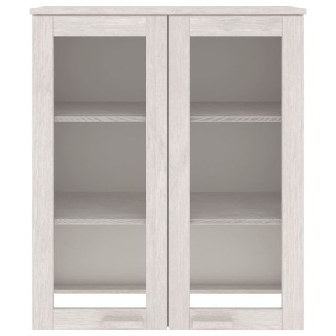 Nadstawka do kredensu, biała, 85x35x100 cm, drewno sosnowe