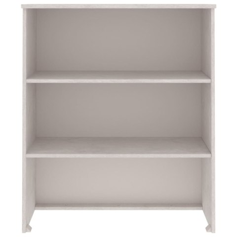 Nadstawka do kredensu, biała, 85x35x100 cm, lite drewno sosnowe