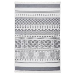 Dywan, szaro-biały, 160x230 cm, bawełniany