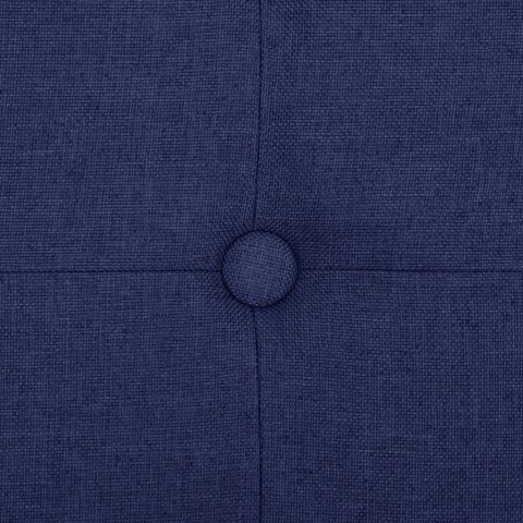 Składana ławka ze schowkiem, niebieska, sztuczny len