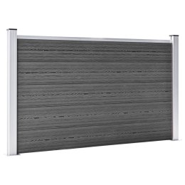 Panel ogrodzeniowy, WPC, 180x105 cm, czarny