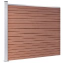 Panel ogrodzeniowy z WPC, 175x146 cm, brązowy