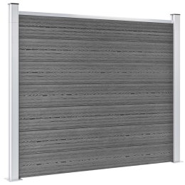 Panel ogrodzeniowy z WPC, 180x146 cm, szary