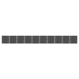 Zestaw ogrodzeniowy z WPC, 1737x186 cm, czarny