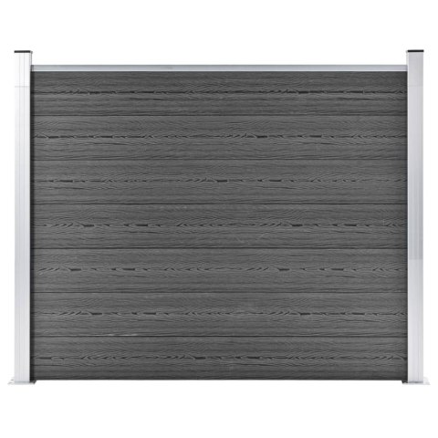Panel ogrodzeniowy z WPC, 180x146 cm, czarny