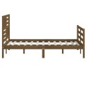 Rama łóżka, brąz, lite drewno, 150x200 cm, 5FT, King Size