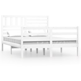 Rama łóżka, biała, lite drewno, 160 x 200 cm