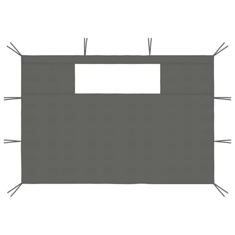 Ścianki do altany, z oknami, 2 szt., antracytowe