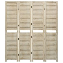 Parawan 4-panelowy, 140x165 cm, lite drewno paulownia