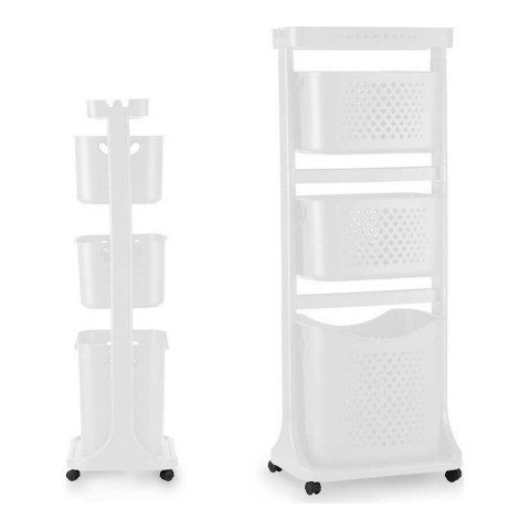 Wózek na ubrania Biały polipropylen (33 x 112 x 42,5 cm)
