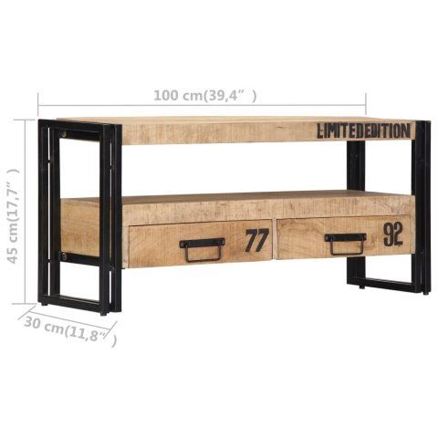 Szafka pod TV, 100x30x45 cm, lite drewno mango